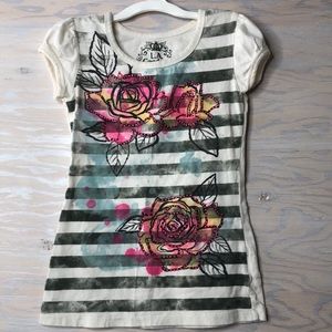 LA Conduct girls graphic flower tee Sz M
